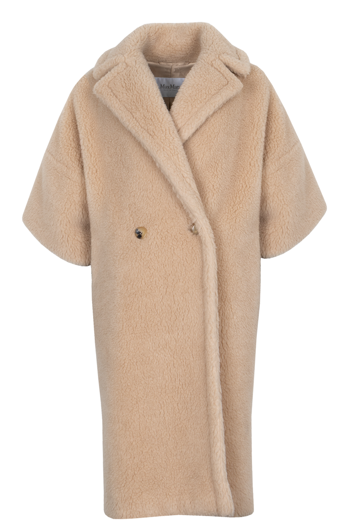 MAX MARA Short Sleeve Teddy Coat Beige