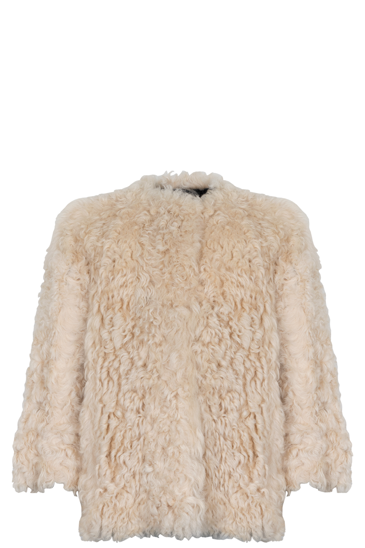 PRADA Coat Shearling Ivory