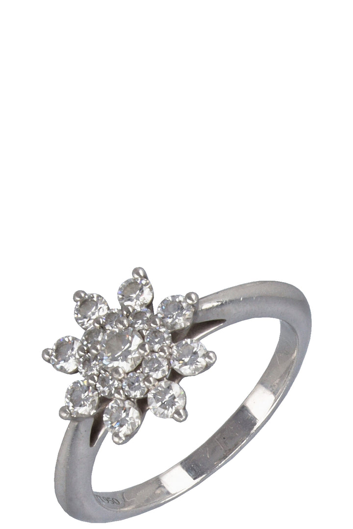 TIFFANY&CO. Flower Ring Diamonds Platin