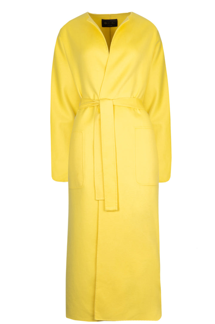 LORO PIANA Light Cashmere Coat Yellow