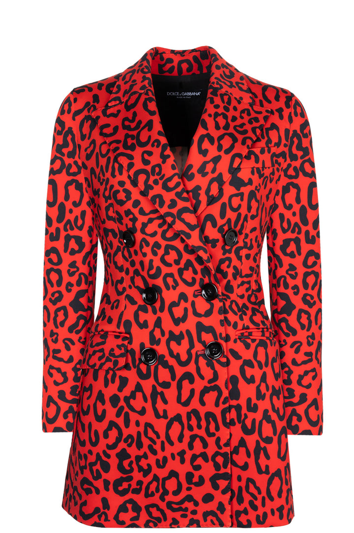 DOCLE&GABBANA Blazer Cheetah Red Black