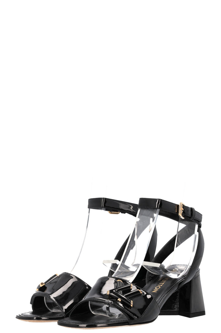 LOUIS VUITTON Shake Sandal Black Patent