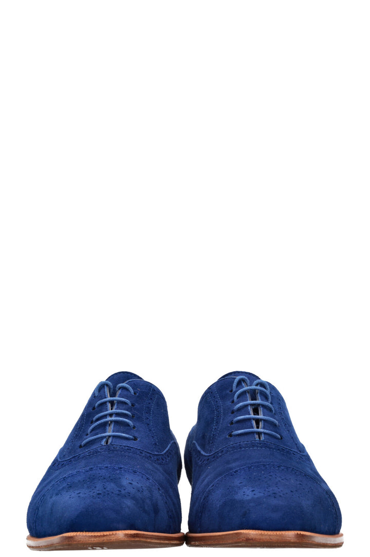 MANOLO BLAHNIK Ballerines Daim Bleu