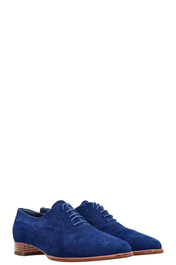 MANOLO BLAHNIK Flats Suede Blue