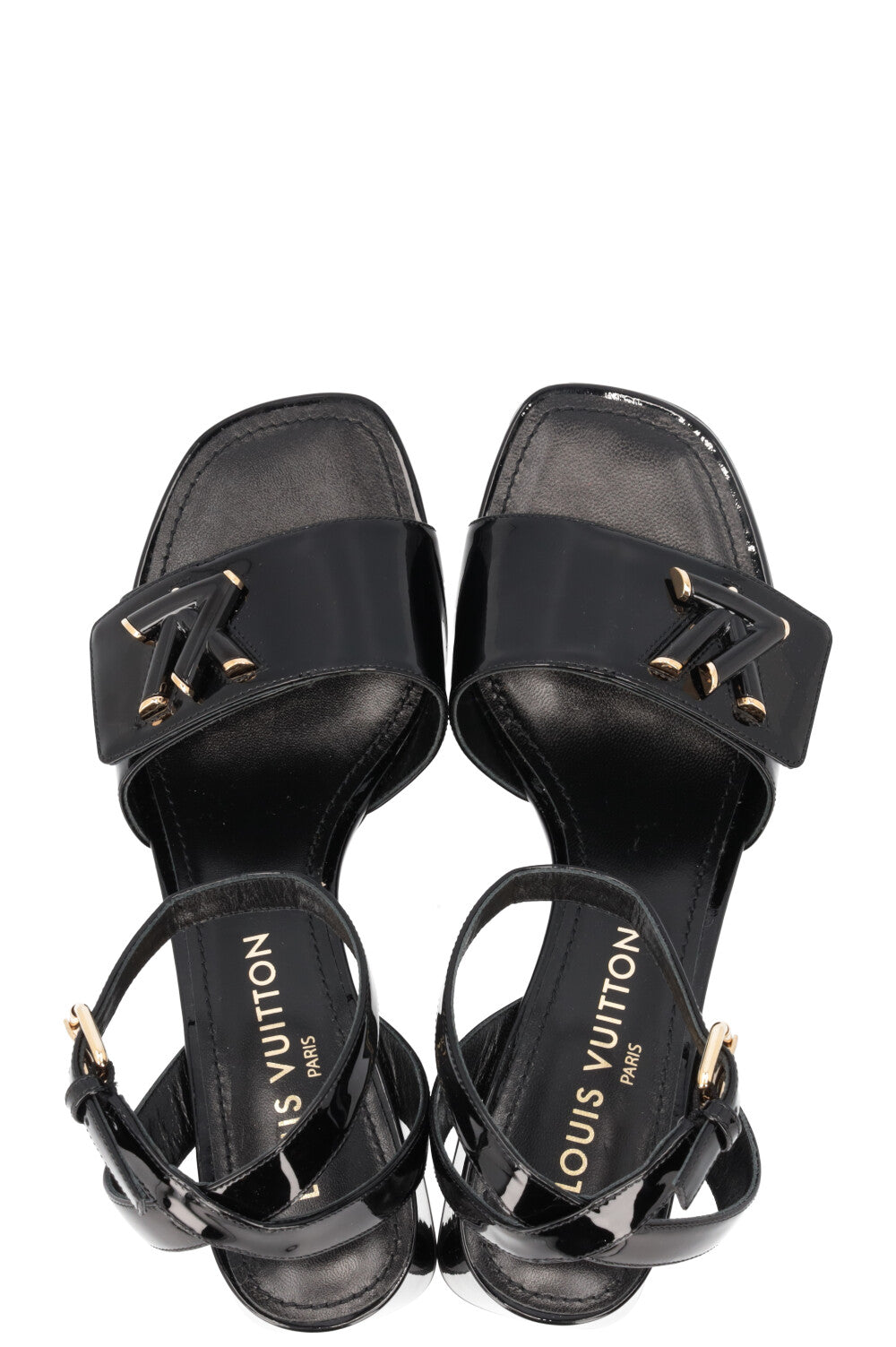 LOUIS VUITTON Shake Sandal Black Patent