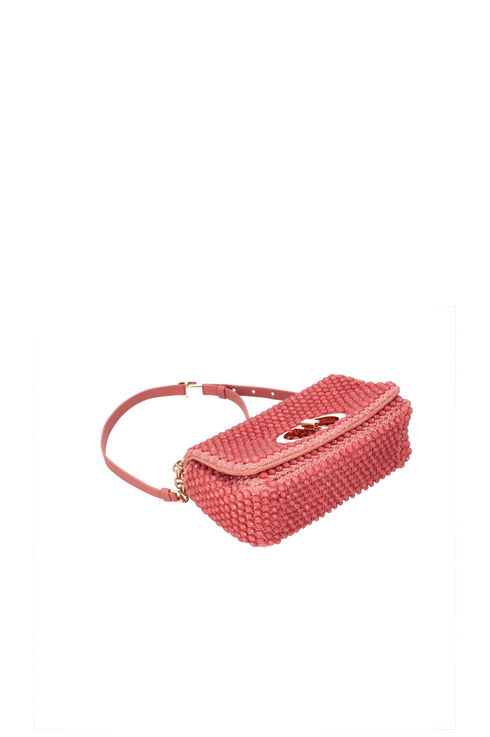 CHRISTIAN DIOR Beaded Caro Bag Coral