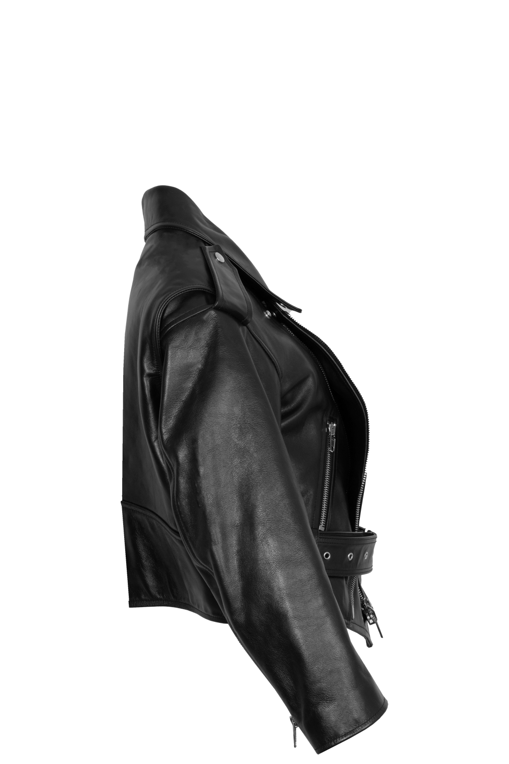 BALENCIAGA Biker Leather Jacket Black