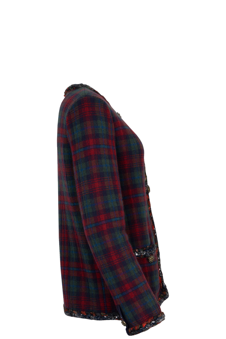 CHANEL Paris Edinburgh Tartan Cashmere Jacket