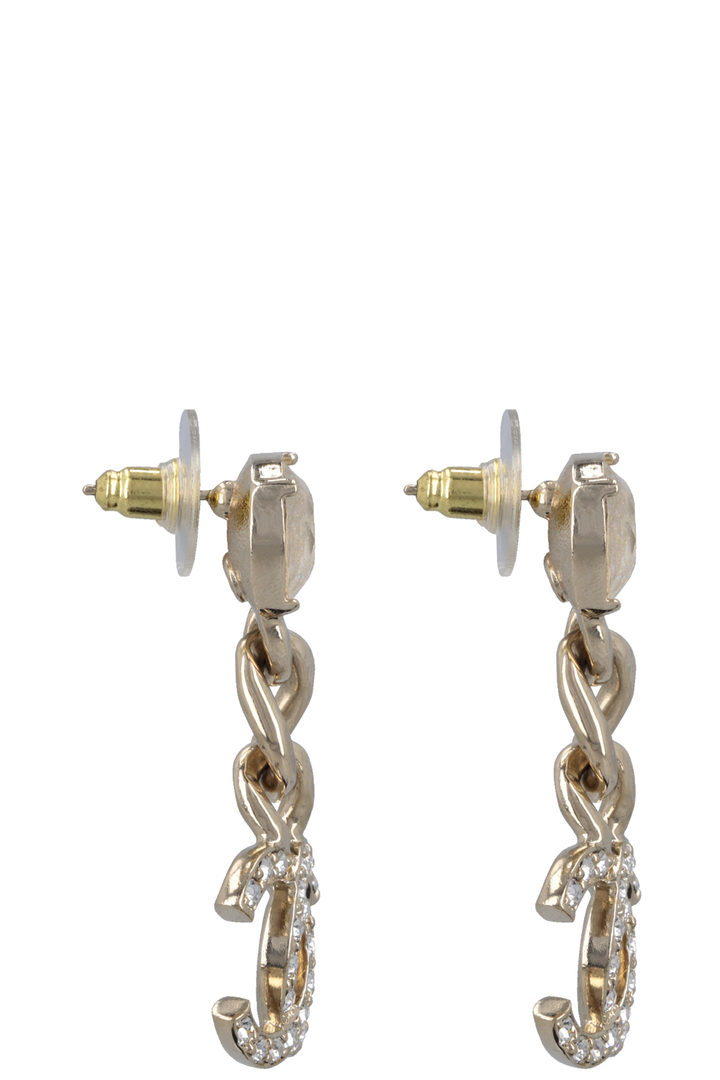 CHANEL 2023 CC Chain Earrings Gold