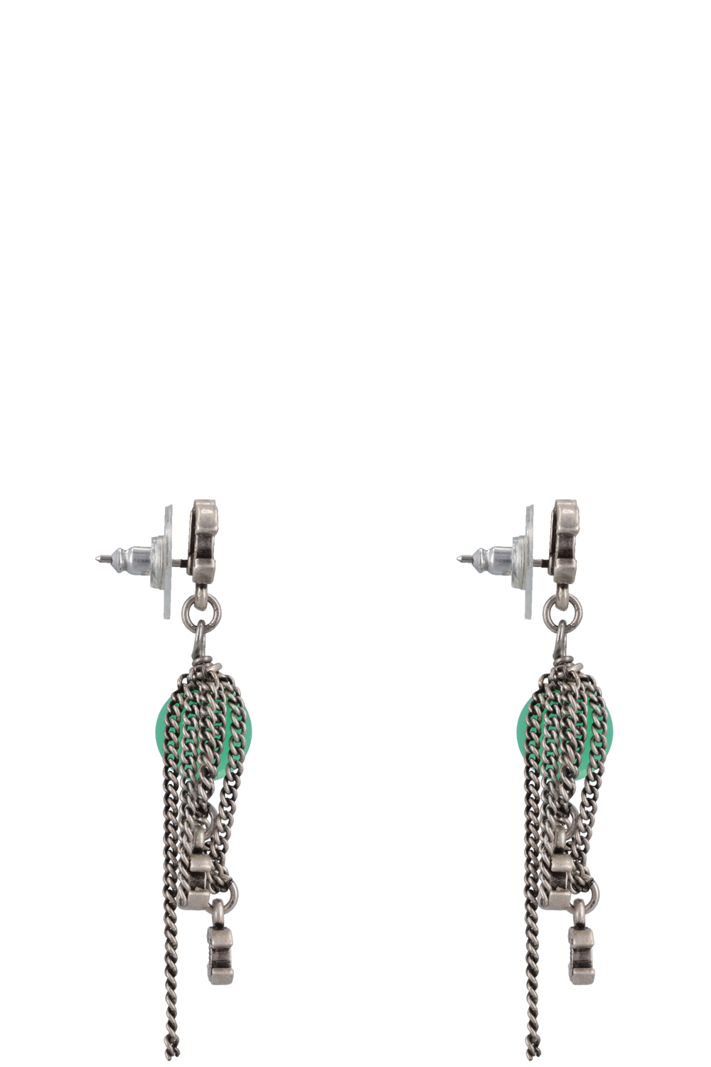 CHANEL Earrings Drop Turquoise