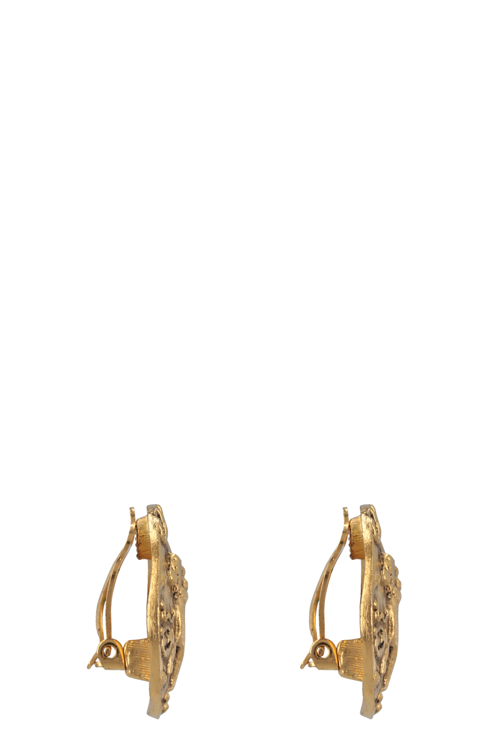 CHANEL Lion Ear Clips Gold