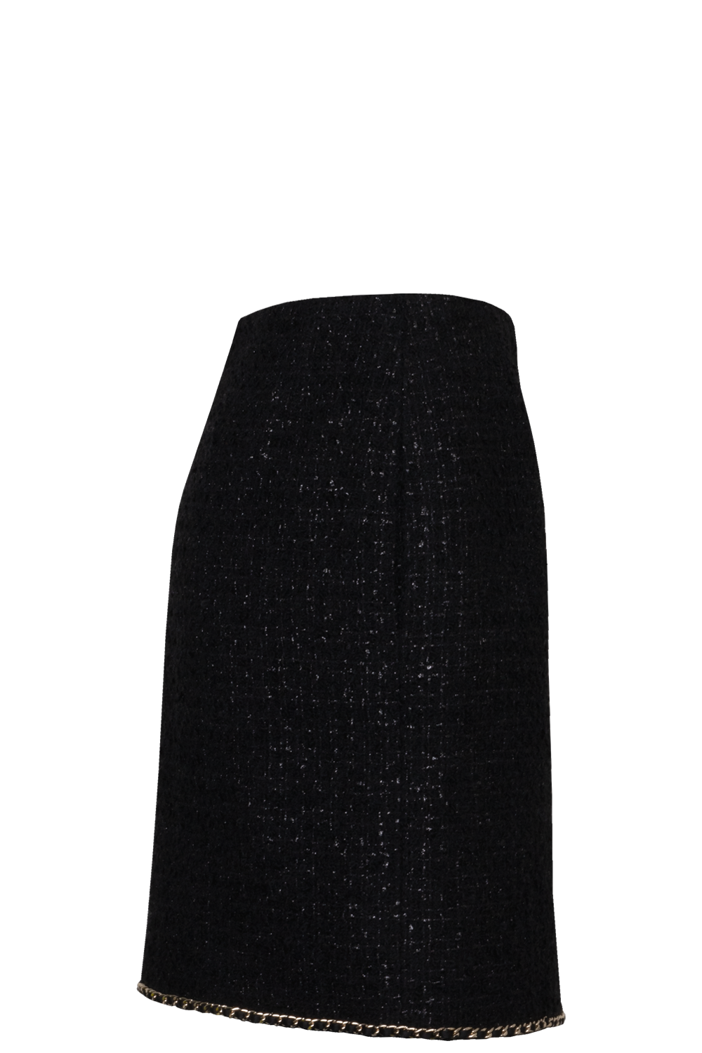 CHANEL Tweed Skirt Black REAWAKE