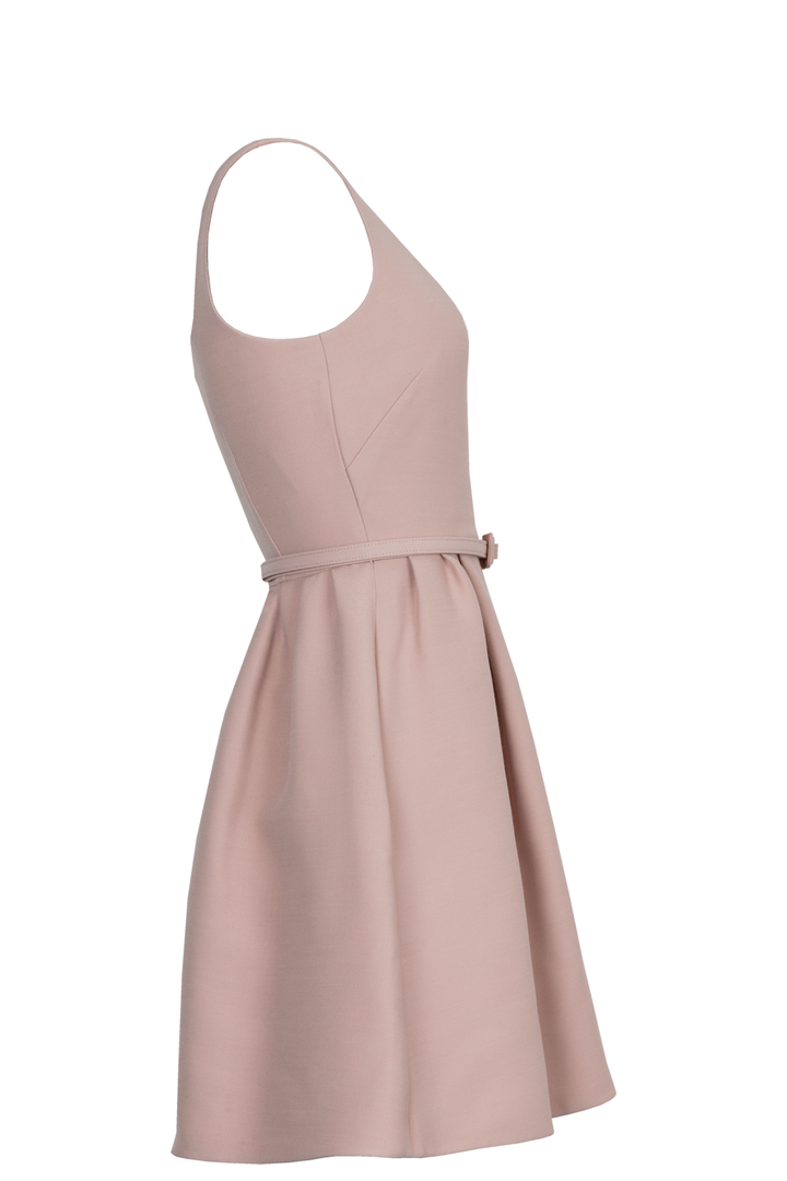 CHRISTIAN DIOR Belted Dress Dusty Rose