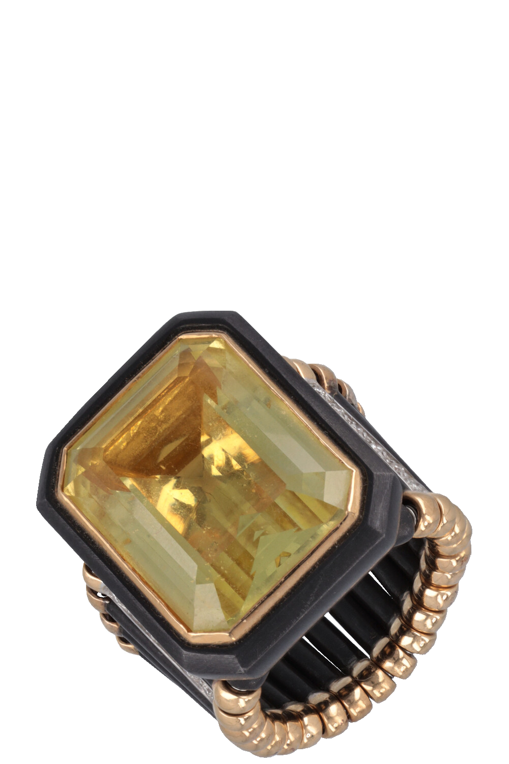 J.FRECH Ring Citrin Rosegold Diamonds