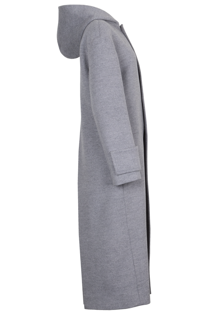 LOEWE Hooded Coat Wool Grey