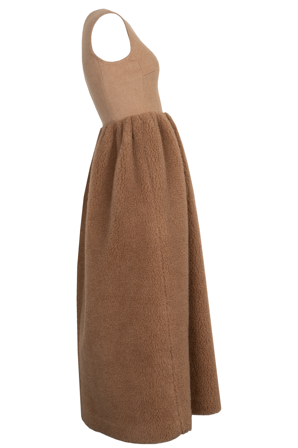 MAX MARA 2022 Mito Teddy Maxi Dress Brown