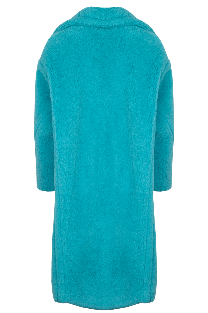 MAX MARA Teddy Bear Icon Coat Turquoise