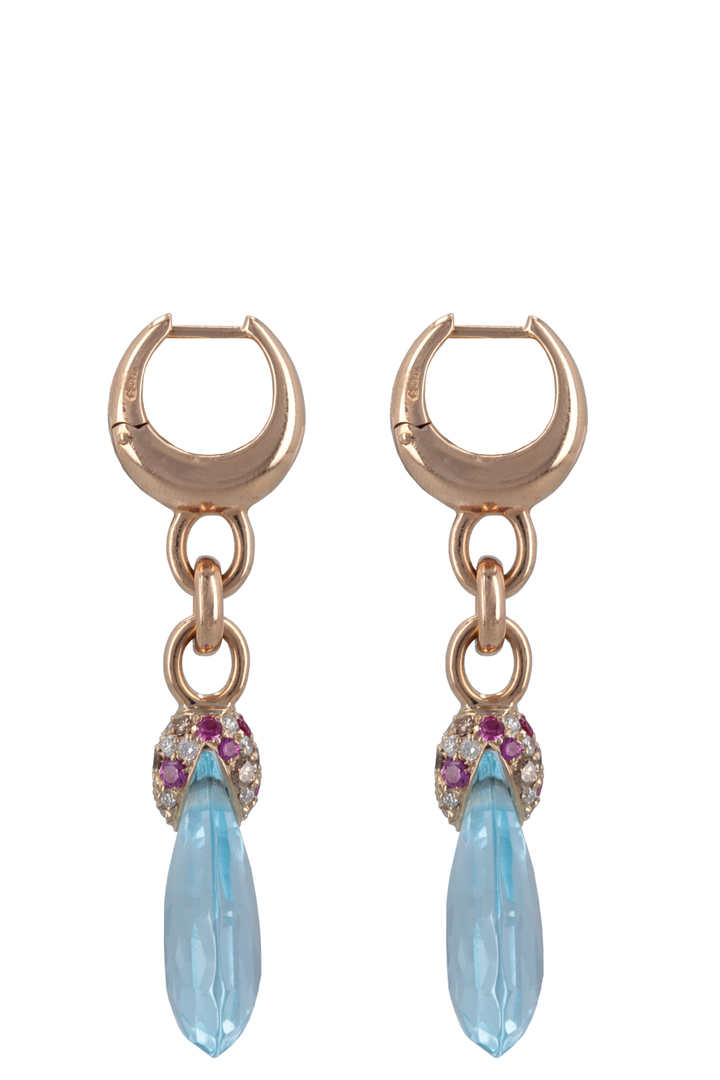 POMELLATO Earrings Pink Saphire und Topaz