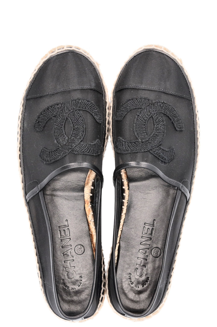 CHANEL CC Espadrilles Mesh Black