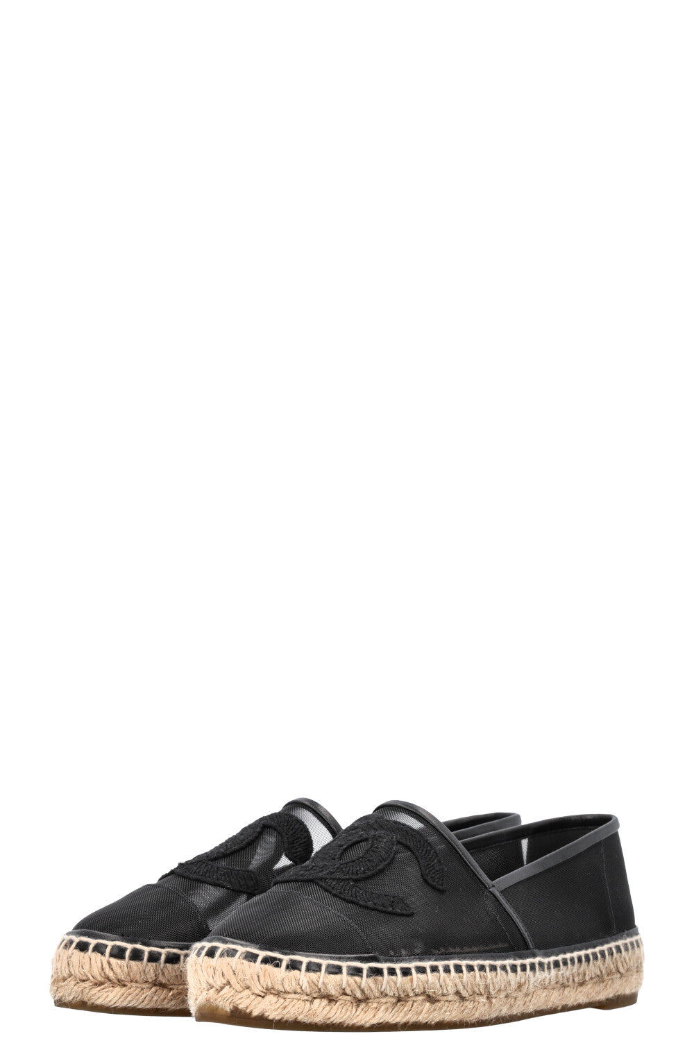 CHANEL CC Espadrilles Mesh Black