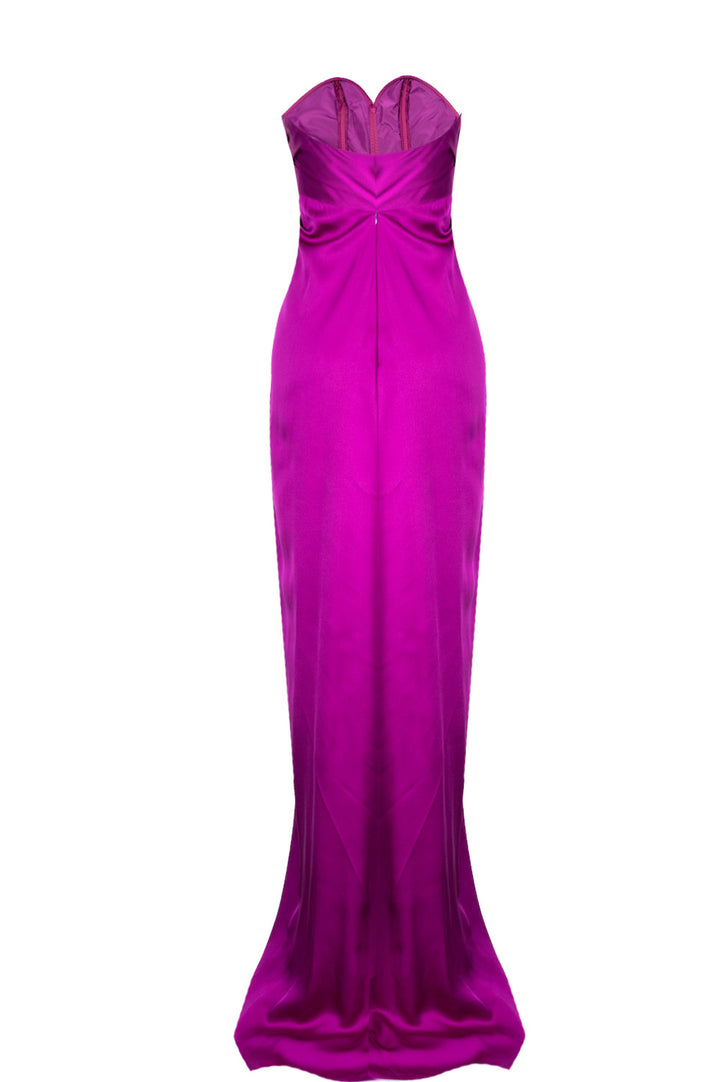 YSL Edition Soir Dress Silk Purple