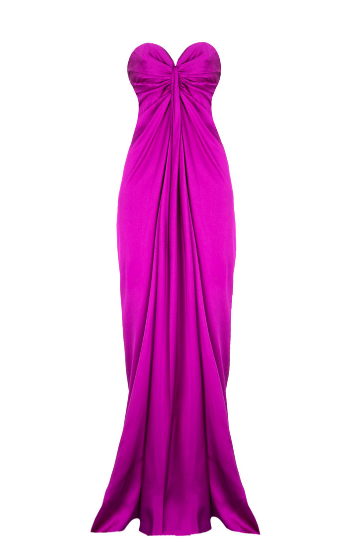 YSL Edition Soir Dress Silk Purple