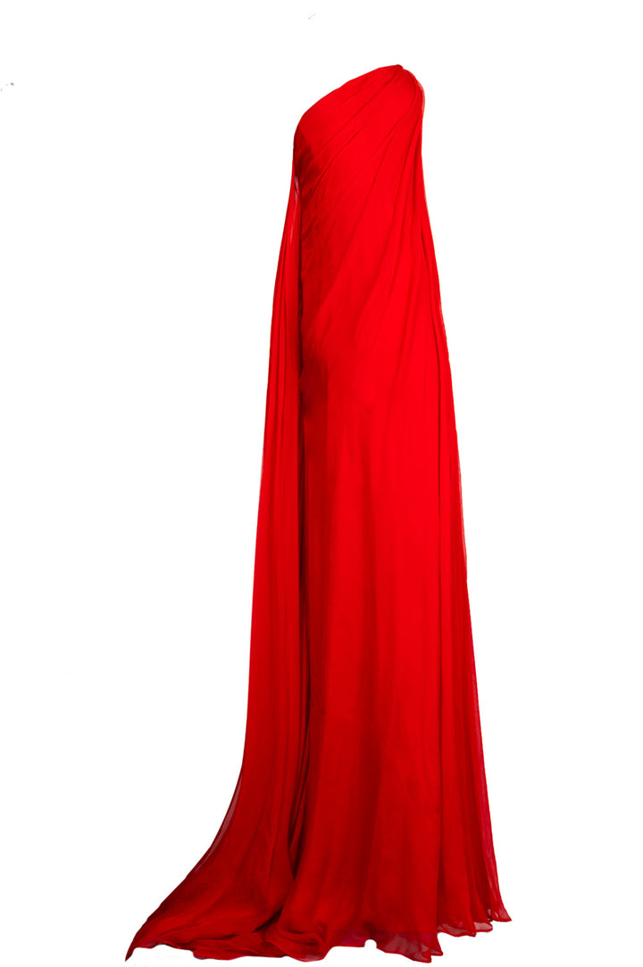 ALEXANDER MCQUEEN Robe Soie Rouge