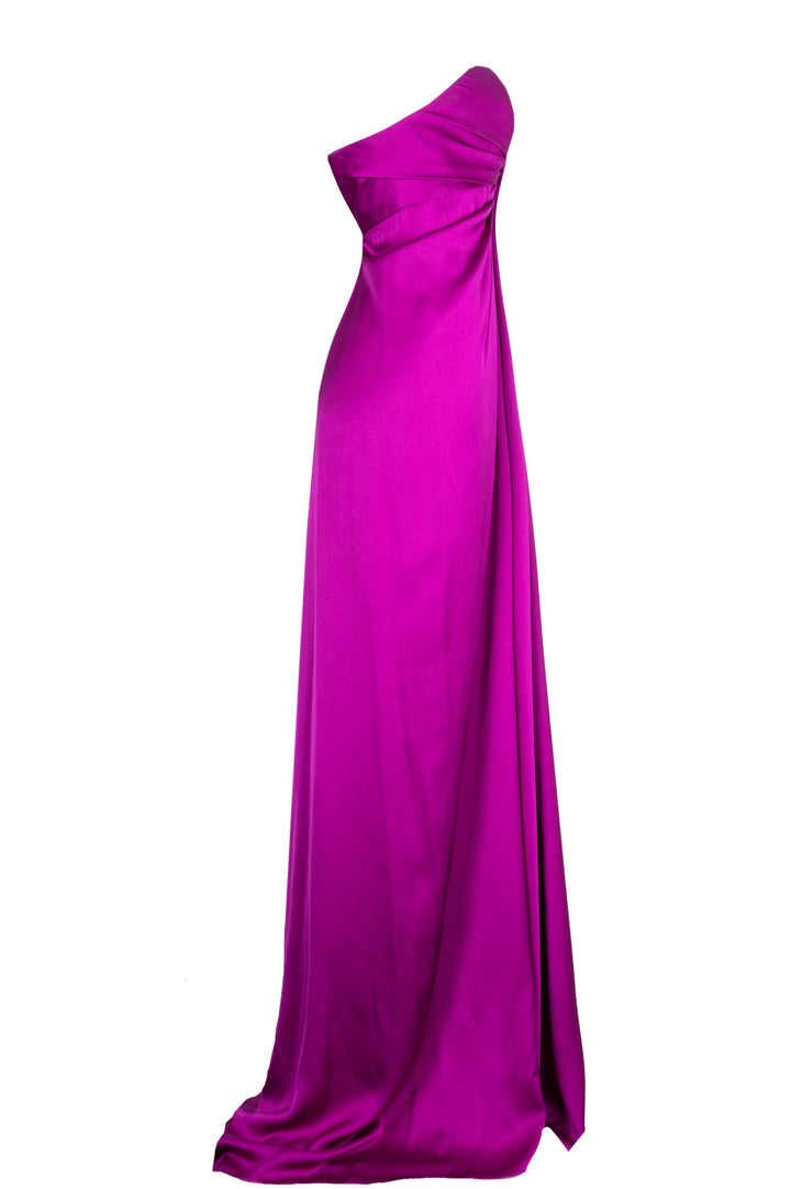 YSL Edition Soir Dress Silk Purple