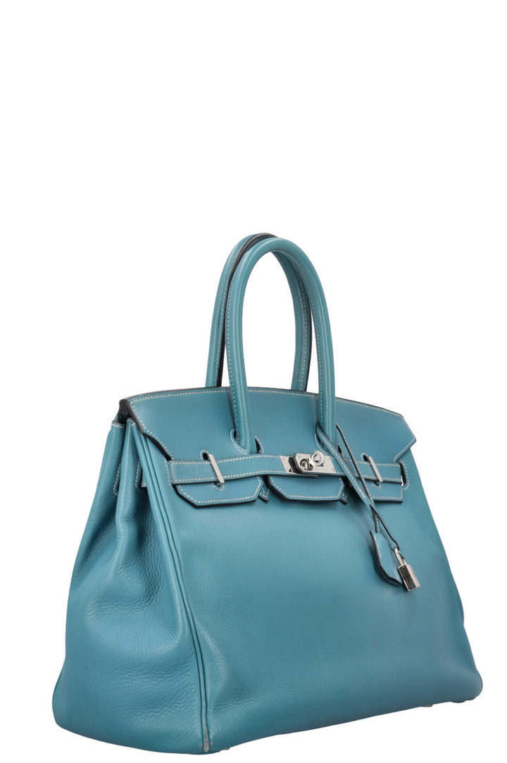 HERMÈS Birkin 35 Bleu Jean Clemence