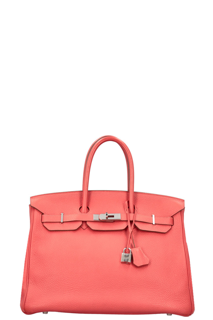 HERMÈS Birkin 35 Clemence Rose Texas