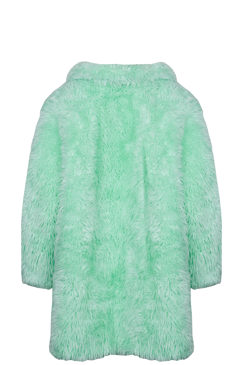 BALENCIAGA Faux Fur Coat Mint Green