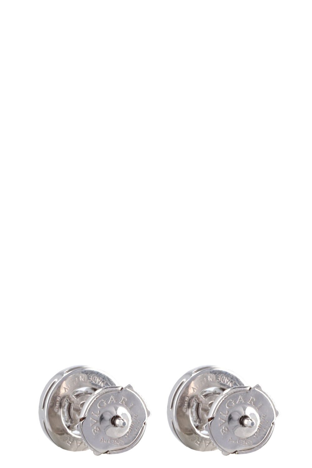 Boucles d'oreilles BVLGARI en or blanc 18 carats avec diamant