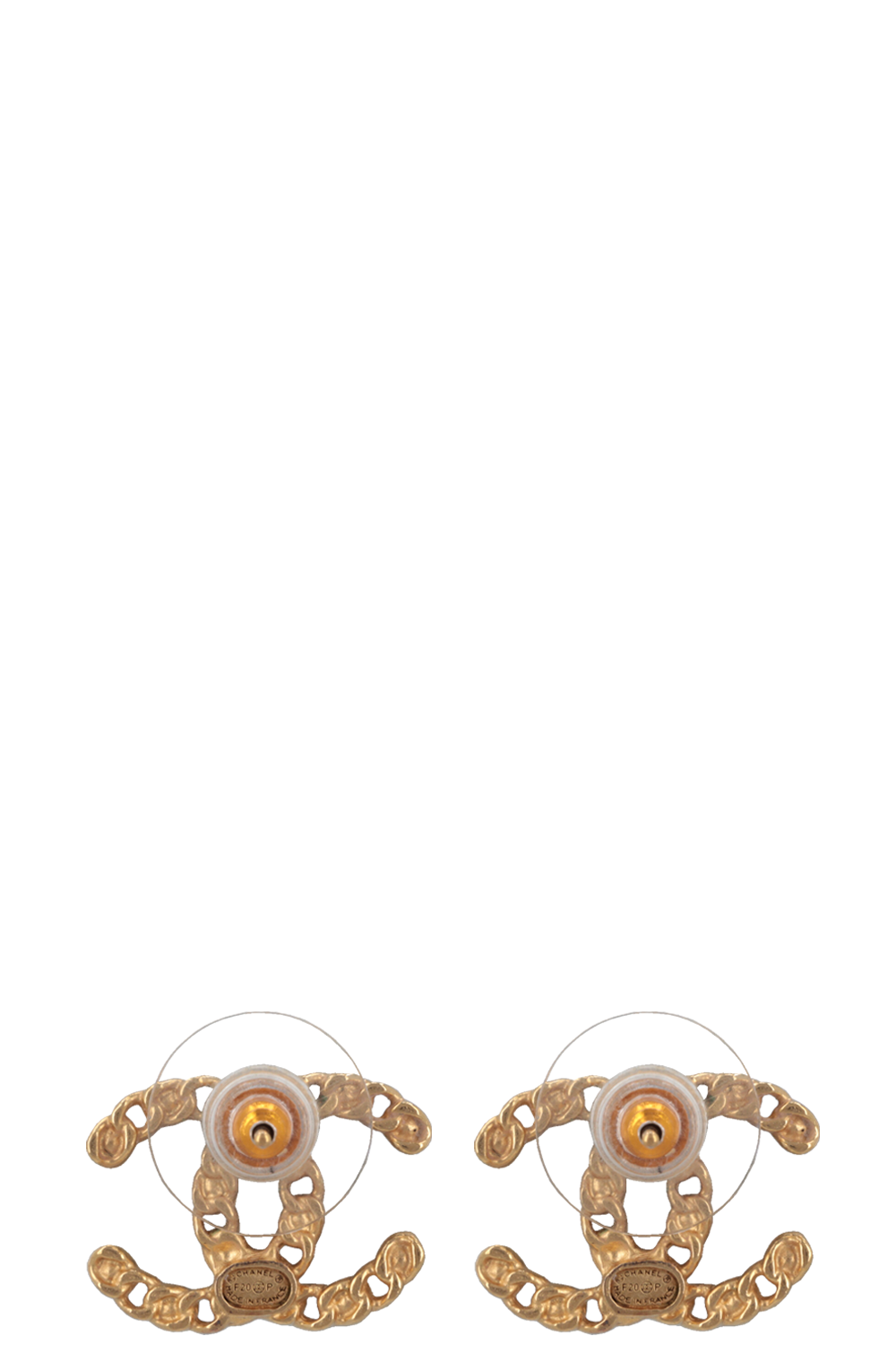 CHANEL CC Crystal Earrings Gold