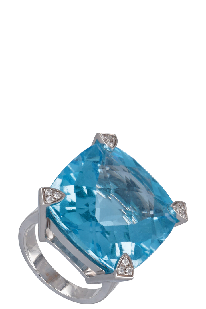 GARAVELLI Ring 18k White Gold Topaz