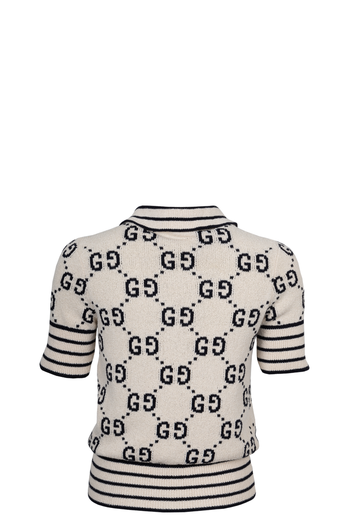 GUCCI Polo en tricot suprême ivoire