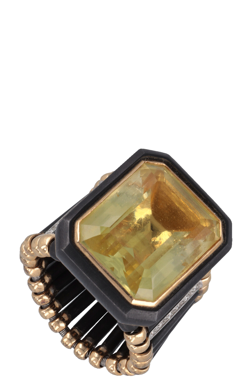 J.FRECH Ring Citrin Rosegold Diamonds