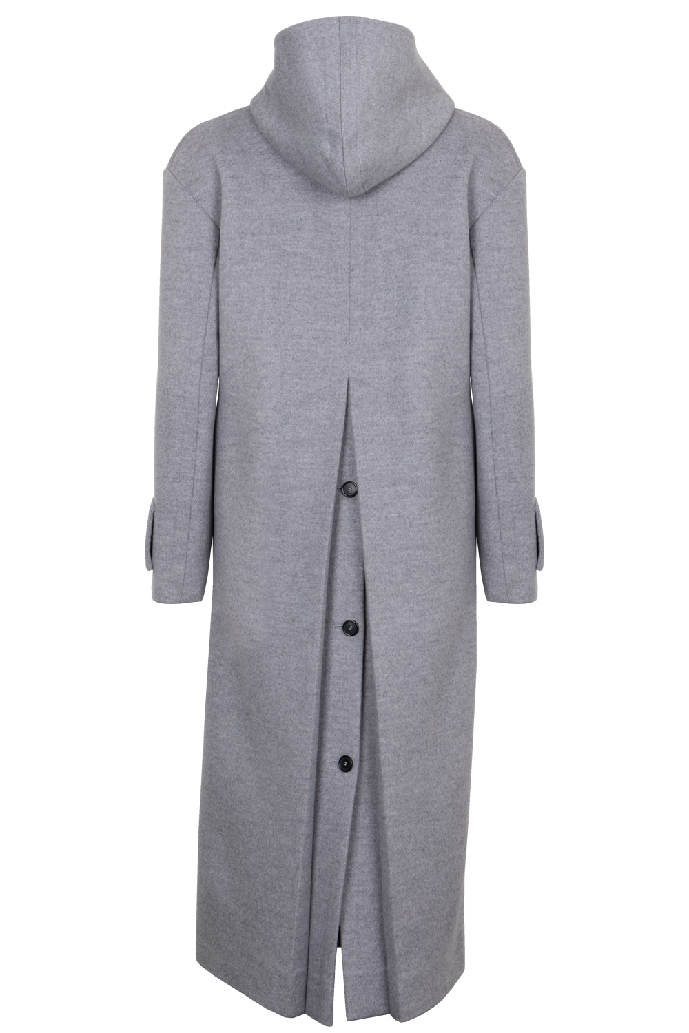 LOEWE Hooded Coat Wool Grey