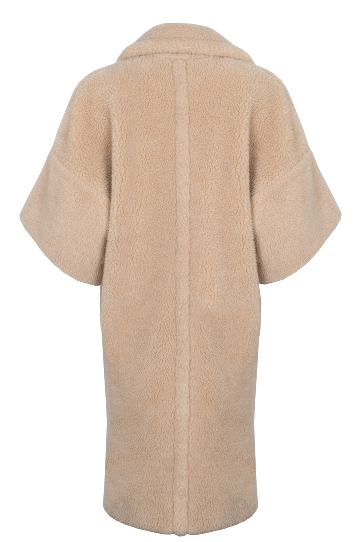 MAX MARA Short Sleeve Teddy Coat Beige