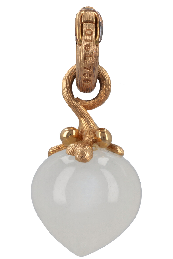 OLE LYNGGAARD Lotus Pendant 18k Gold Moonstone