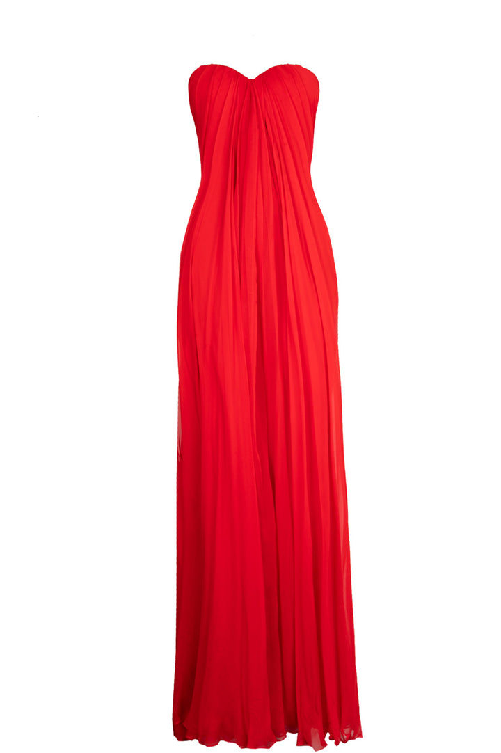 ALEXANDER MCQUEEN Dress Silk Red