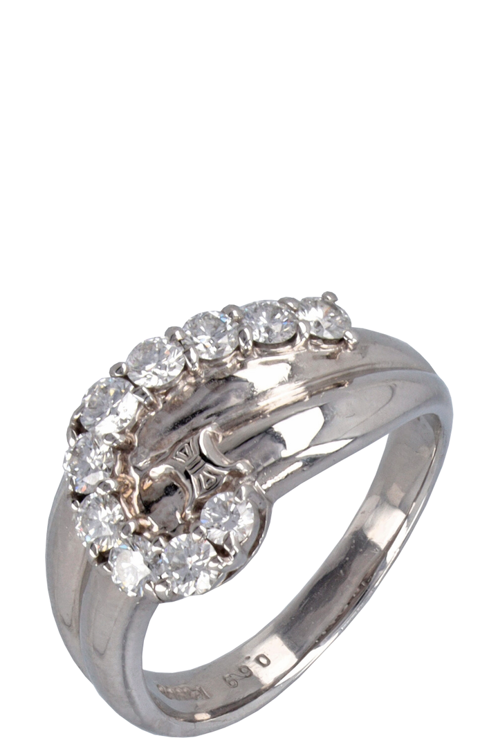 CELINE Macadam Design Triomphe Diamond Ring