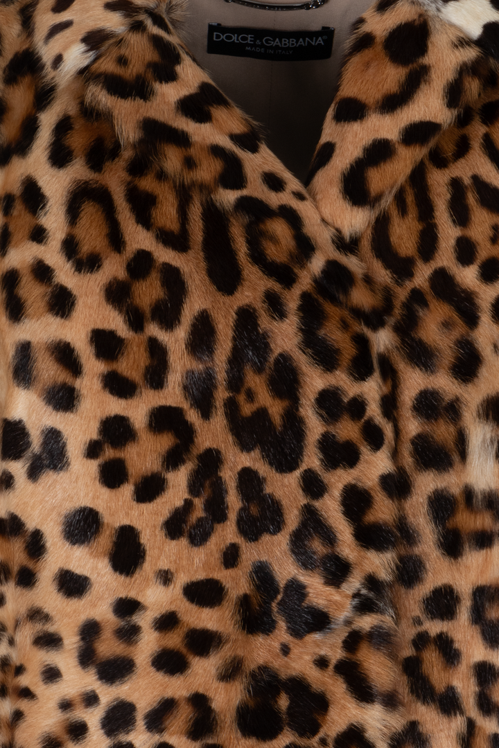 DOLCE&GABBANA Goat Coat Cheetah