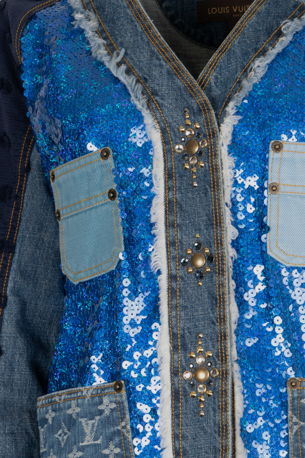 LOUIS VUITTON Denim Jacket Sequins SS 2005