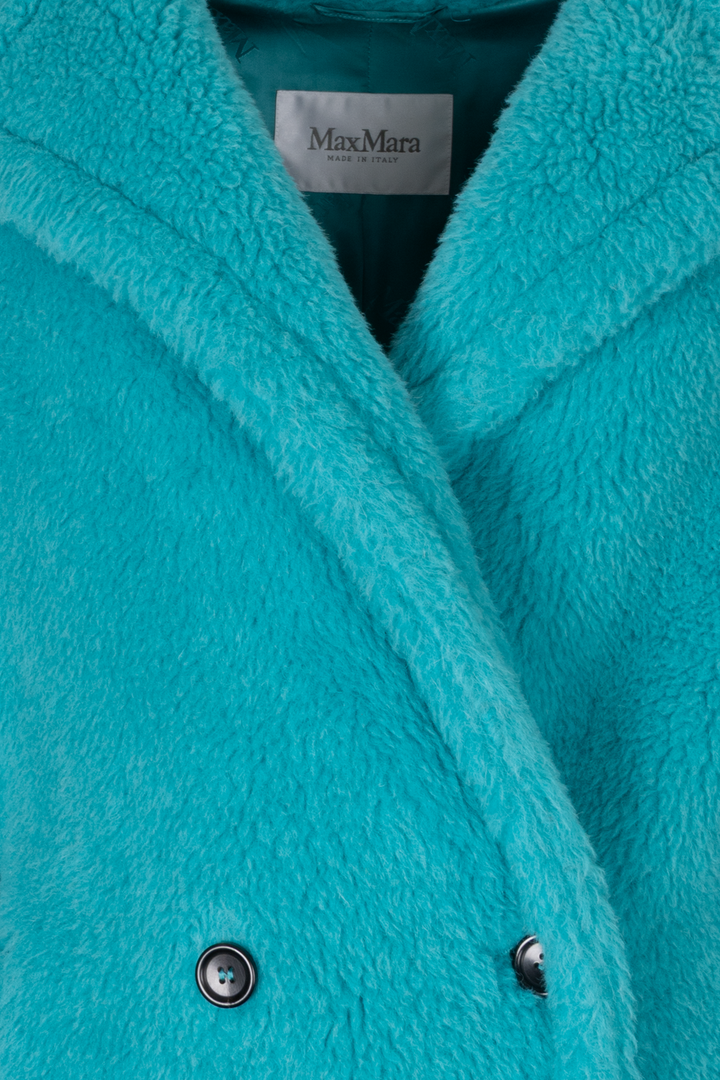 MAX MARA Teddy Bear Icon Coat Turquoise