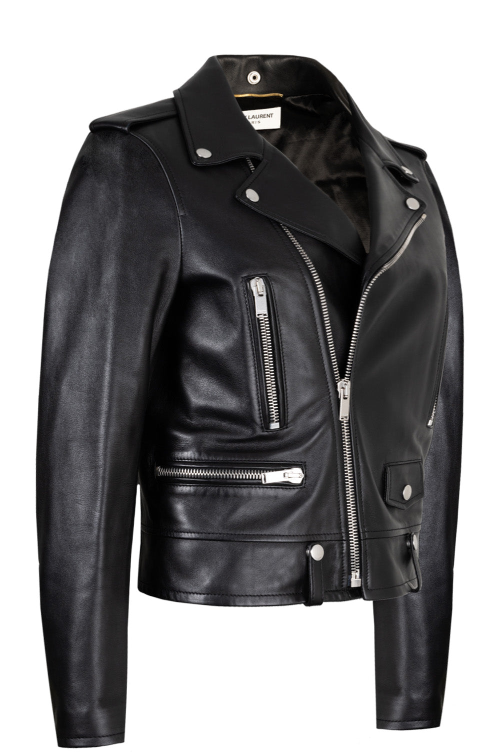 SAINT LAURENT Veste Cuir Noir