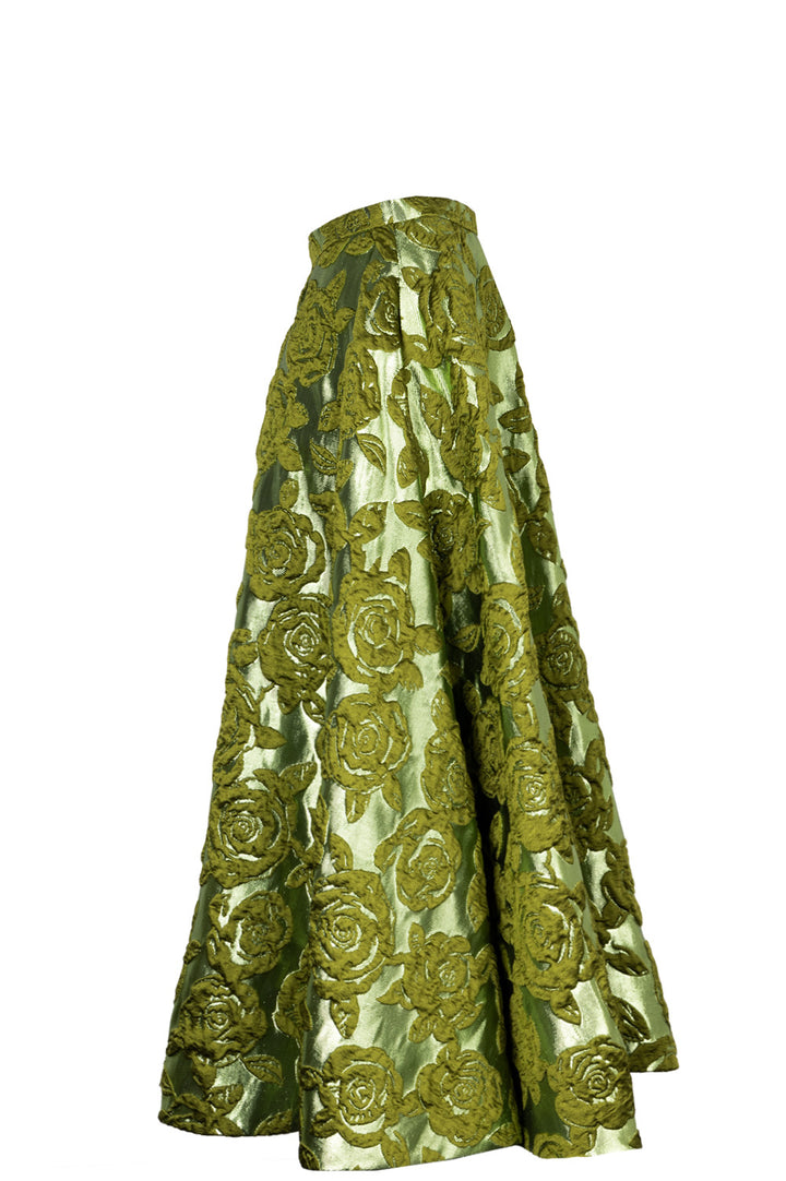 VALENTINO Brocade Skirt Green