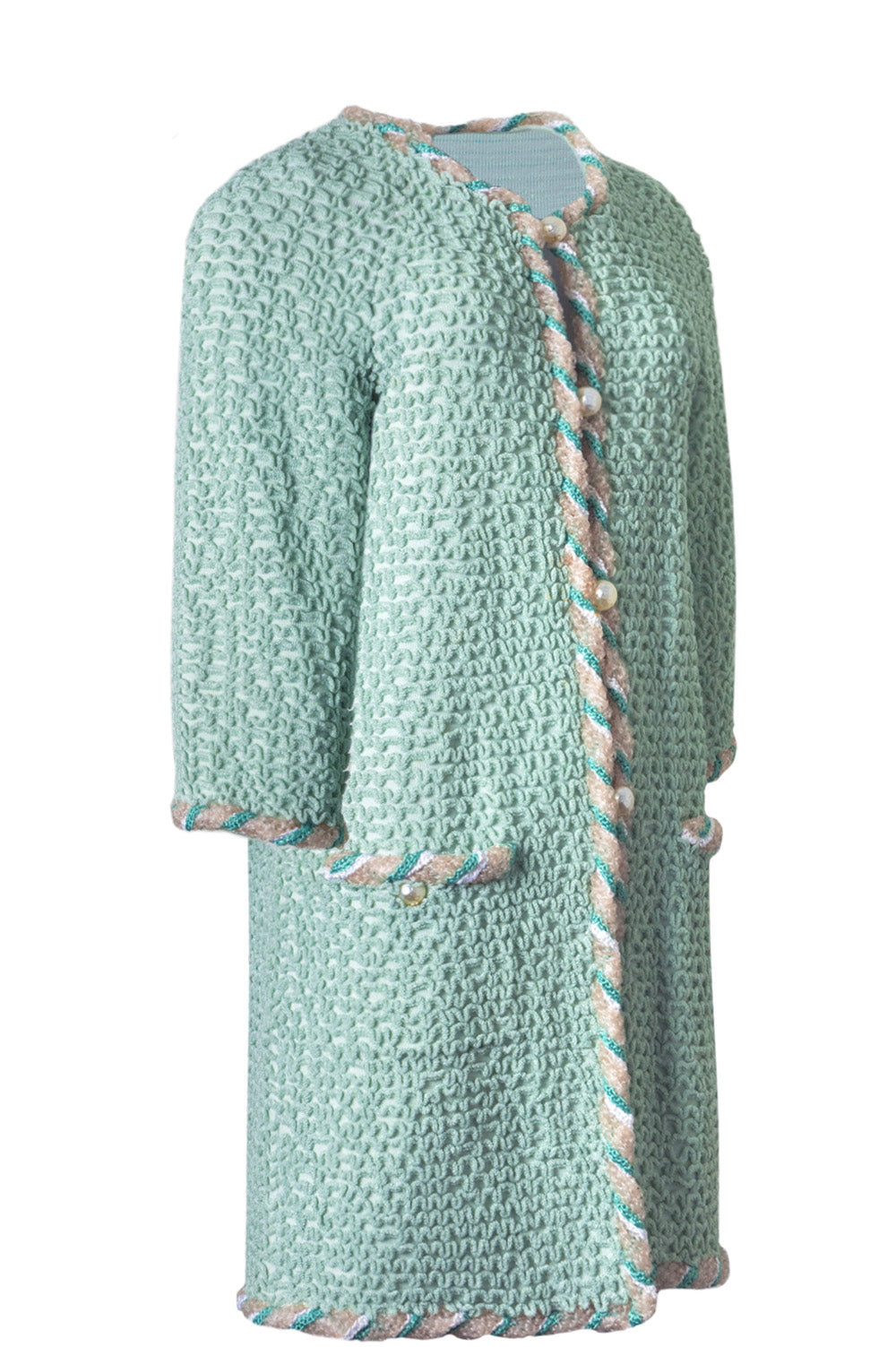 CHANEL Structured Cardigan Mint