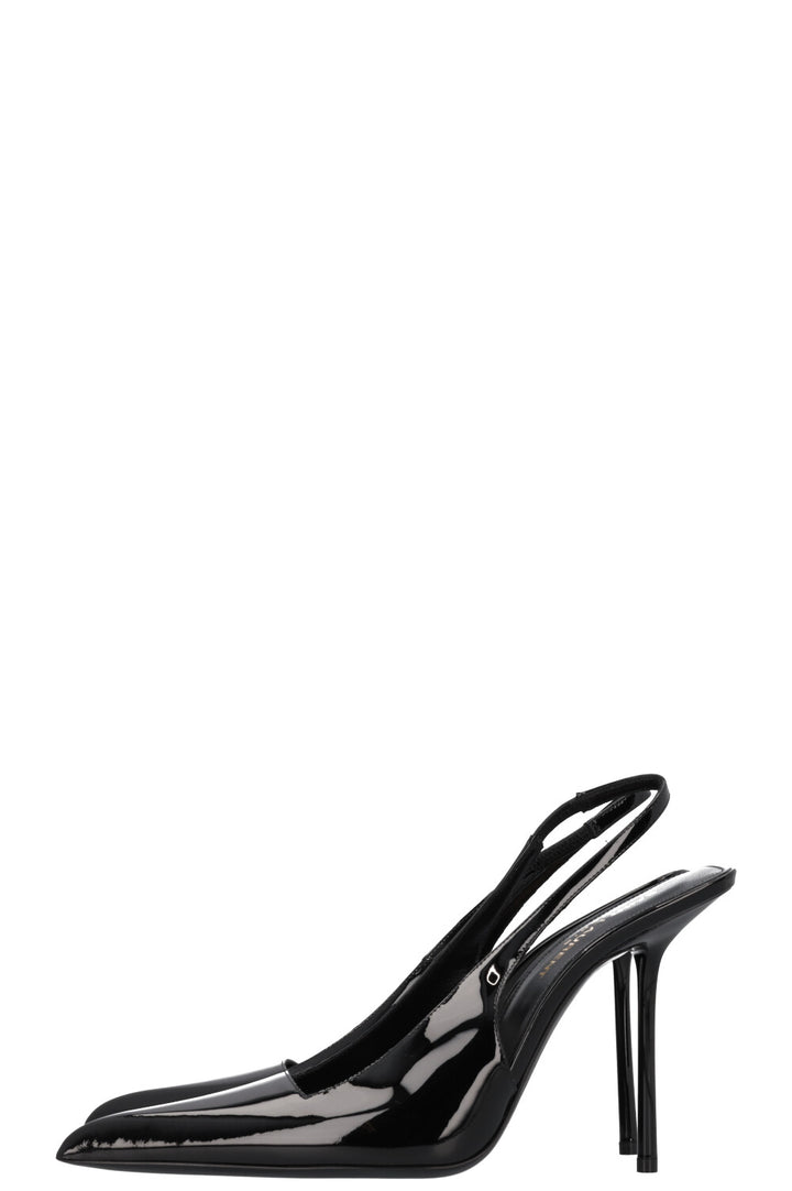 SAINT LAURENT Kiss 105 Heels Black Patent