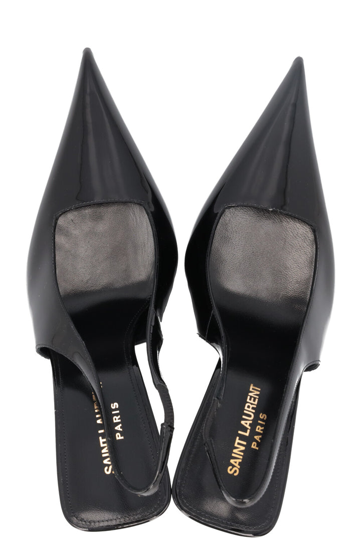 SAINT LAURENT Kiss 105 Heels Black Patent