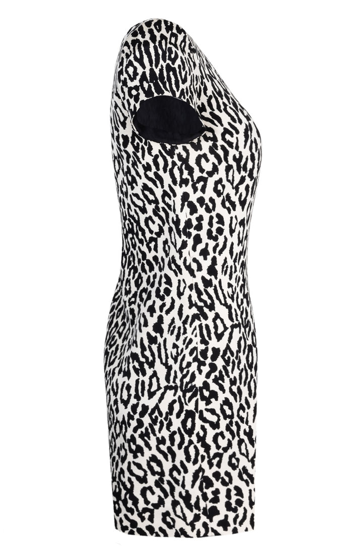 SAINT LAURENT Dress Cheetah Black White